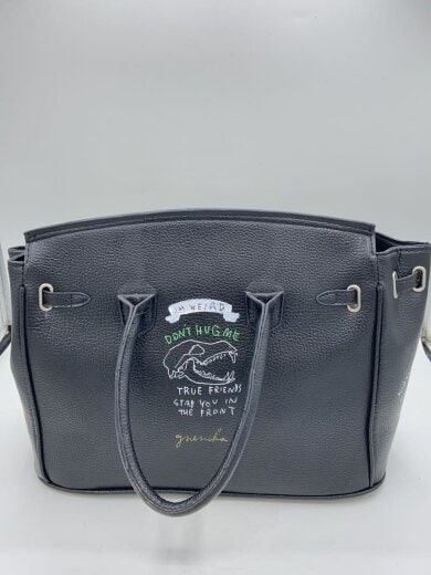 商品画像：ハンドバッグ/レザー/BLK/ハンドペイント 3