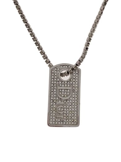 商品画像：ネックレス/メッキ/ラインストーン/SLV/トップ有/レディース// 1