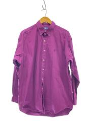 刺繍ポニー/BLAKE/ボタンダウン/長袖シャツ/L/パープル