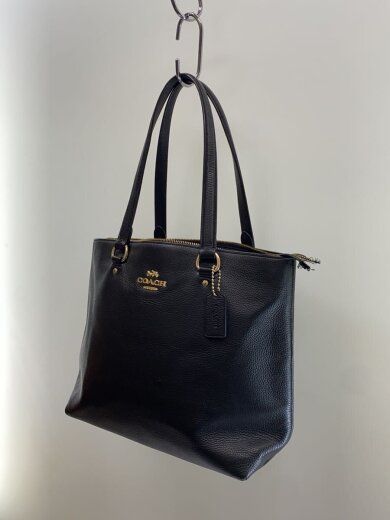 商品画像：トートバッグ/レザー/BLK/無地/F48637 2