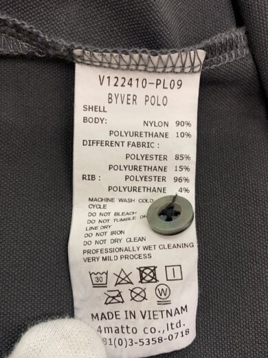 商品画像：ポロシャツ/M/ナイロン/BLK/V122410-PL09 4