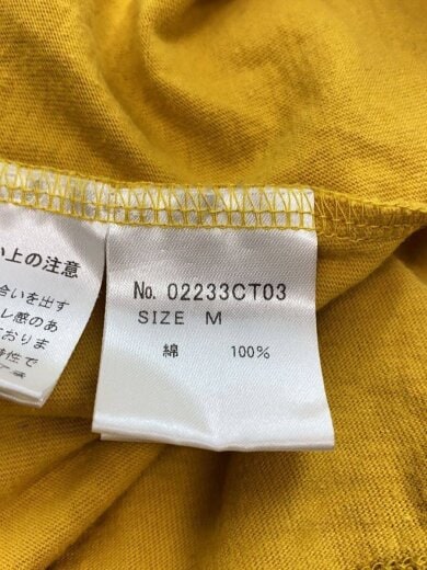 商品画像：Tシャツ/M/コットン/YLW/02233CT03 5