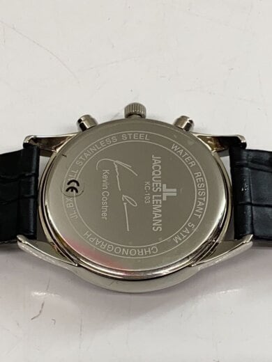 商品画像：JAQUES LEMANS/クォーツ腕時計/アナログ/レザー/WHT/BLK/SS/KC-103 3