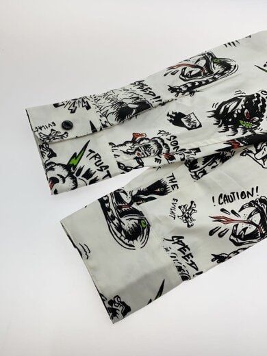 商品画像：長袖シャツ/L/コットン/WHT/総柄 5