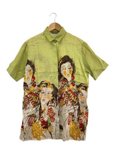 商品画像：半袖シャツ/9/リネン/GRN 1