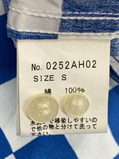 商品画像：半袖シャツ/S/コットン/BLU/チェック/0252AH02 5