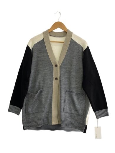 商品画像：カーディガン(厚手)/38/アクリル/GRY 1