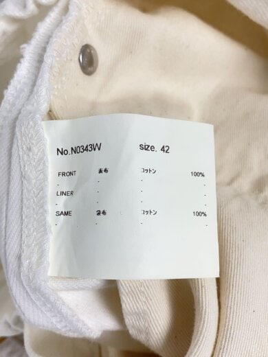 商品画像：WIDE DENIM SLACKS/42/コットン/ホワイト/N0343W 5