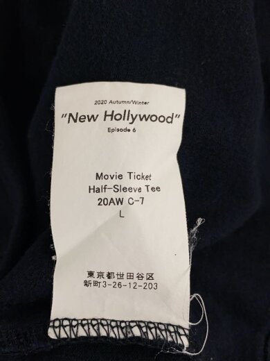 商品画像：Movie Ticket Half-Sleeve Tee/L/コットン/ブラック/20AW C-7 4