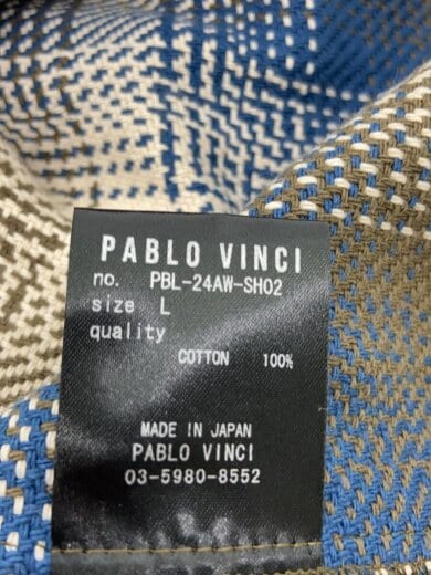 商品画像：PABLO VINCI/長袖シャツ/L/コットン/BLU/チェック// 4