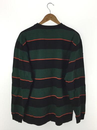 画像：FUTUR長袖Tシャツ/LONG SLEEVE STRIPE TEE/L/コットン/グリーン/マルチボーダー2