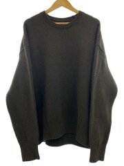 ニット・セーター(厚手)/S/ウール/BRW/ST.309/EX FINE LAMBS CREW NECK