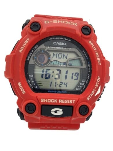 商品画像：クォーツ腕時計・G-SHOCK/デジタル/レッド/レッド/耐低温使用/タイドグラフ 1