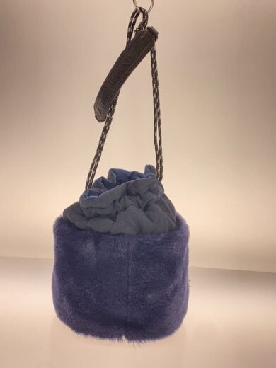 商品画像：ポーチ/ウール/NVY/巾着/2WAY 2