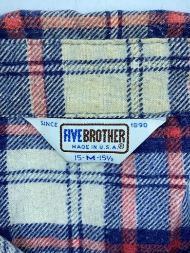商品画像：長袖シャツ/15/コットン/マルチカラー/USA製/毛羽立ち汚れ有 3