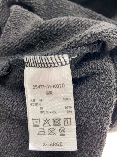 商品画像：ジップパーカー/XL/コットン/BLK/無地/254TH1PK070 4