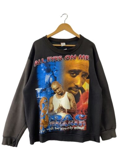 商品画像：INFINI-T/90s/2PAC ALL EYES ON ME/スウェット/L/コットン/BLK/破れ/毛玉// 1