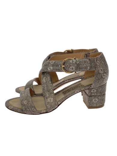 商品画像：サンダル/UK8/パイソン柄/ソールダメージ 1