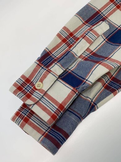 画像：WTAPS長袖シャツ/M/コットン/ネイビー/チェック/161GWDT-SHM045