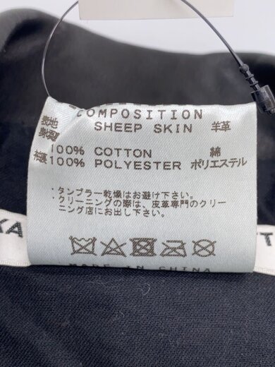 商品画像：ダブルライダースジャケット/FREE/羊革/ブラック/932G7950 4