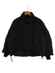BIG COLLAR PADDED COAT/S/ナイロン/BLK/250FAB30-093I