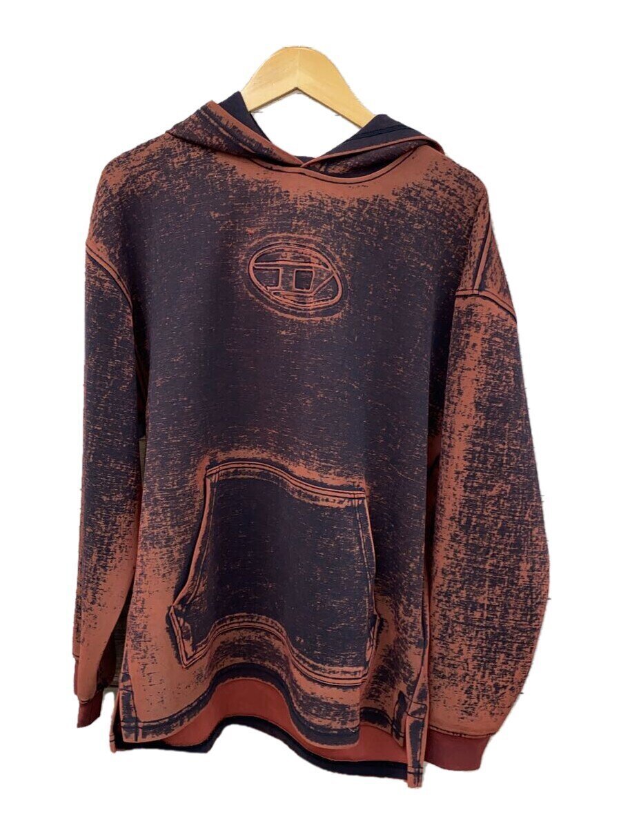 DIESEL / Burnout hoodie with embossed Oval D/パーカー/M/ポリエステル/ボルドー//