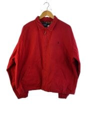 チンスト付ジップアップジャケット/XL/コットン/RED