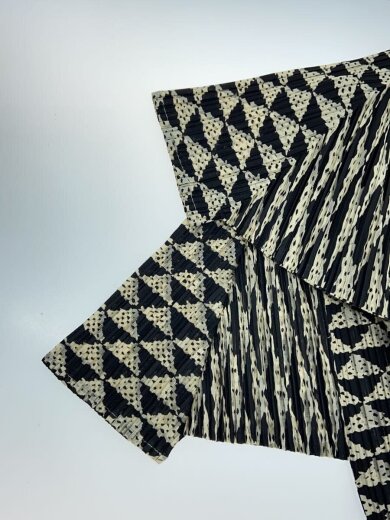 商品画像：プリーツ半袖カットソー/3/ポリエステル/BLK/総柄/PP82-JK533 5