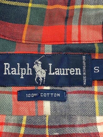 商品画像：タータンチェックボタンダウンシャツ/長袖シャツ/S/コーデュロイ/RED/チェック 3