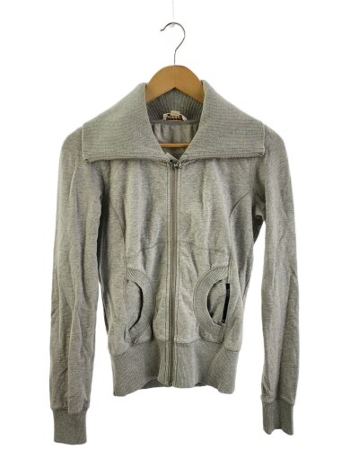 商品画像：ハイネックジップアップスウェット/S/コットン/グレー 1