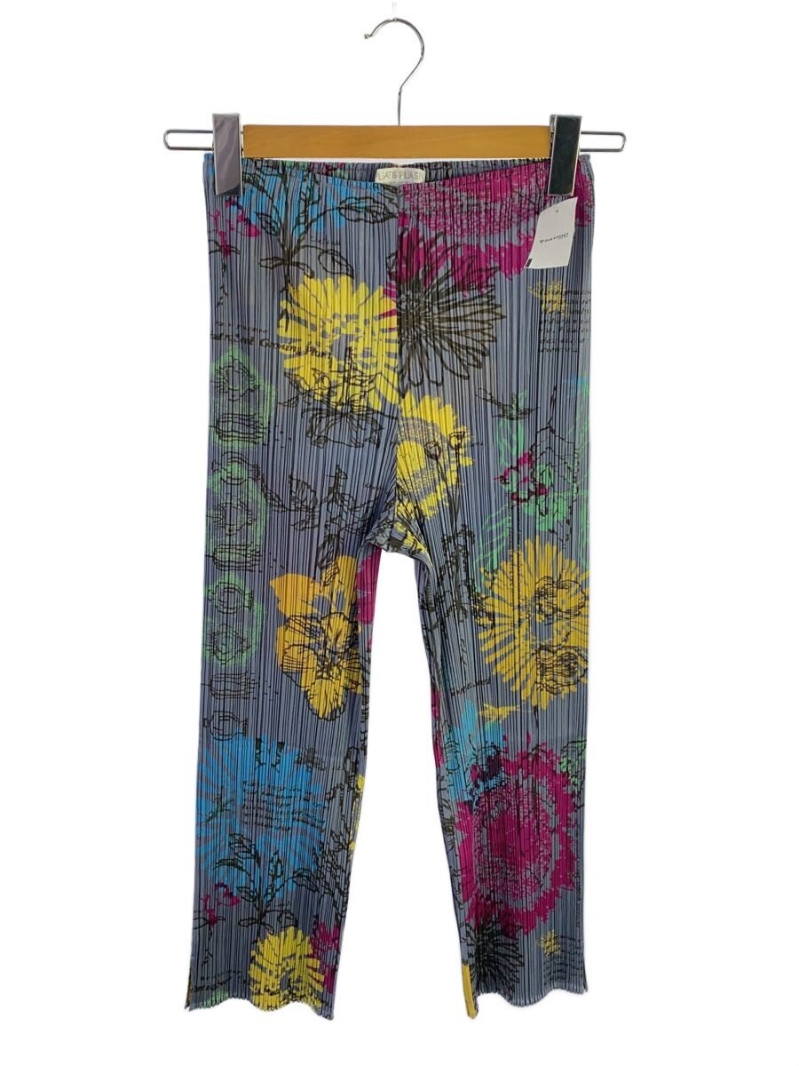 PLEATS PLEASE ISSEY MIYAKE / ストレートパンツ/3/ポリエステル/NVY/花柄/PP71-JF784