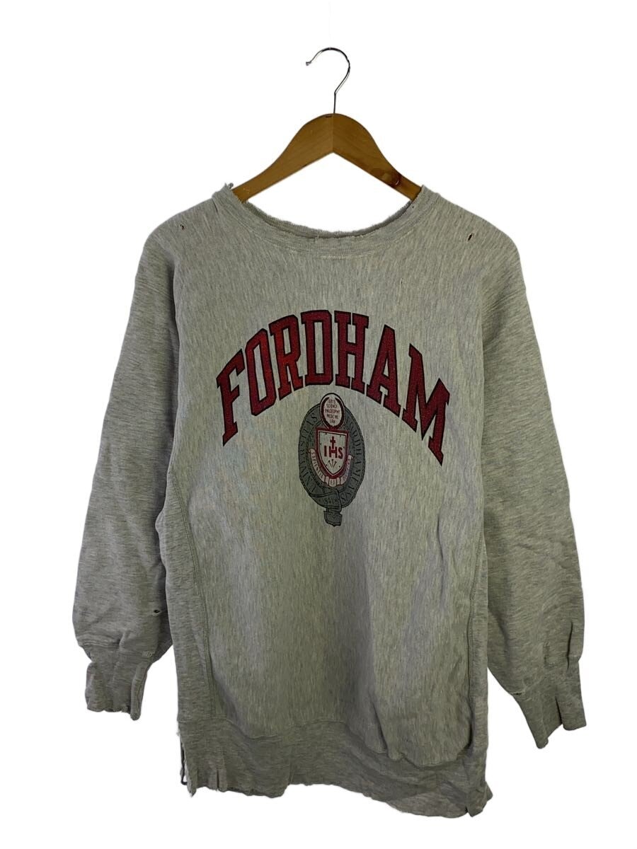 Champion / 90s/reverse weave/FORDHAM/スウェット/XL/コットン/GRY