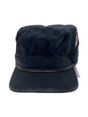 GG柄 ワークキャップ/L/ポリエステル/ブラック/GG柄/総柄/メンズ