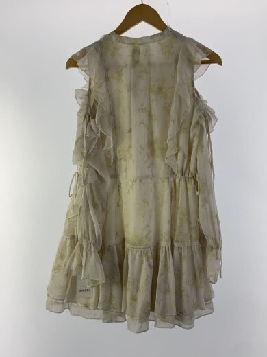 商品画像：長袖ワンピース/0/ポリエステル/WHT/総柄/swfo245053/プリントフリルミニワンピース 2