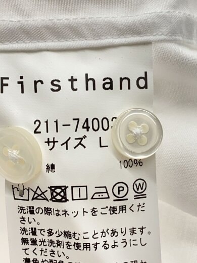 商品画像：SHIRT FIRST HAND/半袖シャツ/L/コットン/WHT/211-74003 4