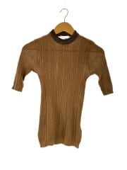 半袖カットソー/XS/コットン/ブラウン