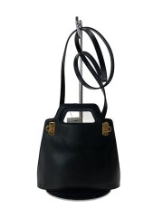 ガンチーニ2WAYショルダーバッグ/レザー/BLK