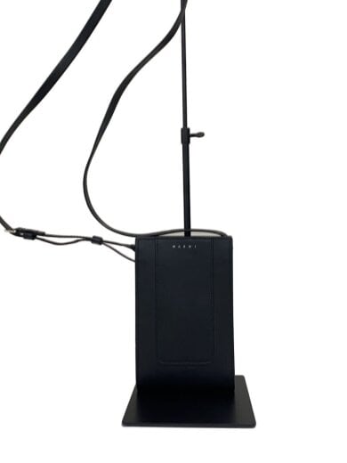 商品画像：ミニスマホショルダー/PVC/BLK/無地 1