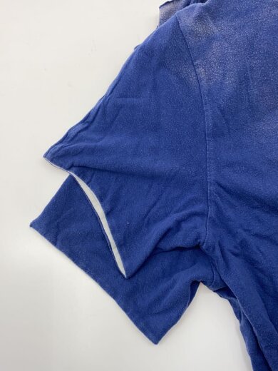 商品画像：USNA/3段プリント/ダブルフェイスTシャツ/コットン/ブルー/プリント/フェード// 3