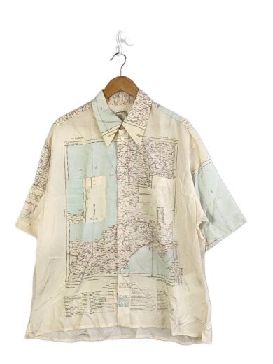 商品画像：半袖シャツ/46/シルク/IVO/総柄/i21ss-sh53b 1