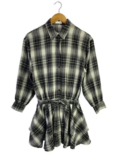 商品画像：シャツワンピース/FREE/ポリエステル/GRY/オンブレCK/072550343301-01 1