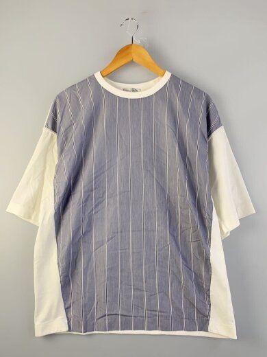 商品画像：Tシャツ/M/コットン/BLU/ストライプ/WS017CU/63-11-22-11106 1
