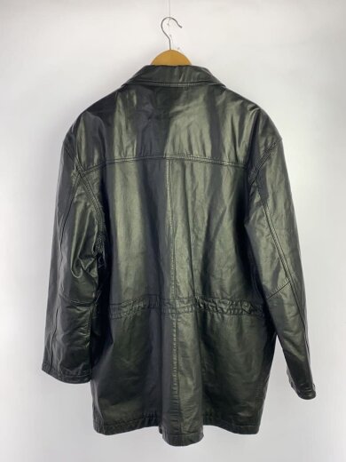 商品画像：ステンカラーコート/L/レザー/BLK 2