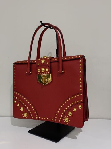 商品画像：ハンドバッグ/レザー/RED/サフィアーノ スタッズ 2