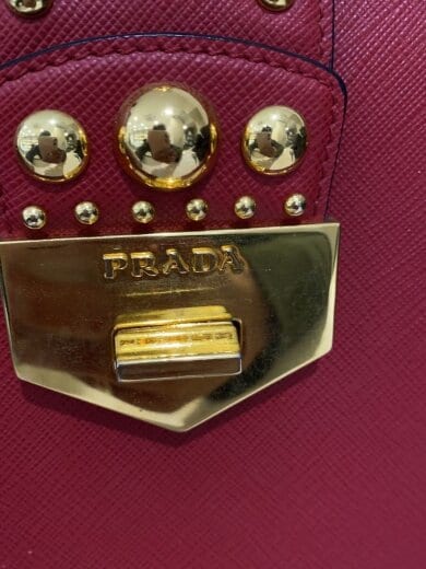 商品画像：ハンドバッグ/レザー/RED/サフィアーノ スタッズ 7