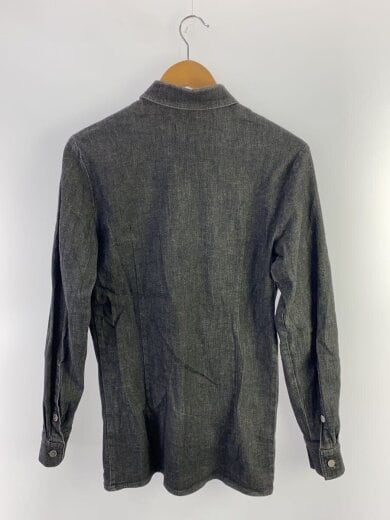 商品画像：ロゴパッチポケットデニムシャツ/XS/コットン/ブラック/無地 2