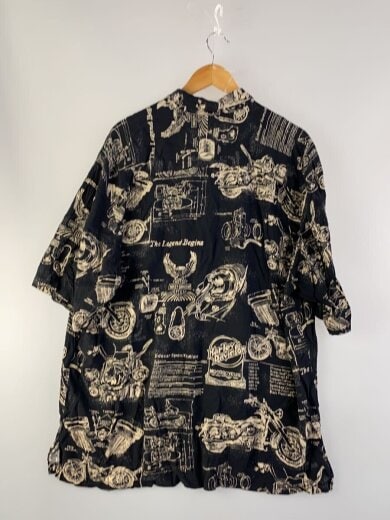 商品画像：半袖シャツ/XXL/レーヨン/BLK/総柄// 2