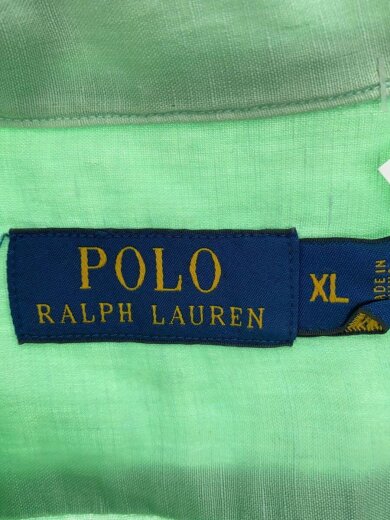 商品画像：オープンカラー/半袖シャツ/XL/リネン/GRN/無地// 3