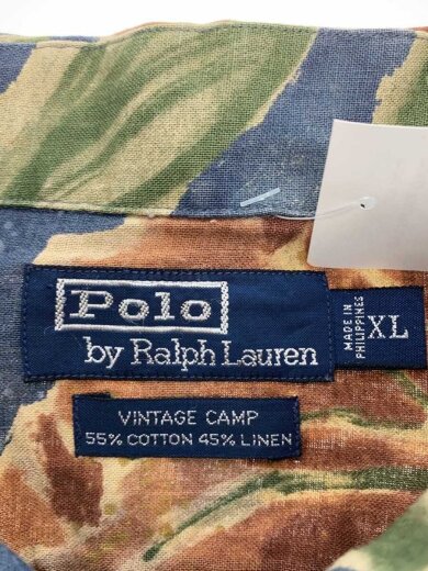 商品画像：VINTAGE CAMP/オープンカラー/コットンリネン/半袖シャツ/XL/コットン/NVY/花柄// 3