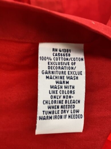 商品画像：長袖シャツ/M/コットン/RED 4